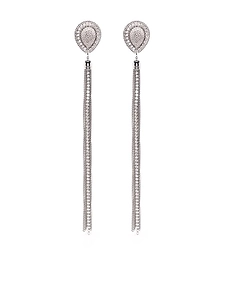 Alessandra Rich Crystal-Drop Detail Earrings