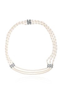 Alessandra Rich Crystal Detail Pearl Necklace