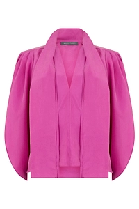 Alberta Ferretti Tie-Neck Draped Top