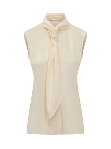 Alberta Ferretti Tied-Neck Sleeveless Top