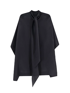Alberta Ferretti Tie-Neck Asymmetric Cape