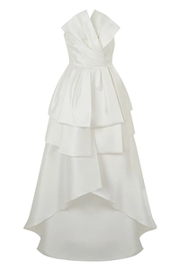 Alberta Ferretti Tiered Asymmetric Gown
