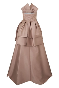 Alberta Ferretti Tiered Asymmetric Gown