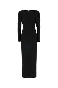 Alessandra Rich Draped Long Evening Dress