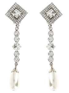 Alessandra Rich Embellished Clip On Earrings