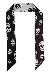 Alexander Mcqueen Ribbon Skull Scarf