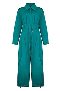 Alberta Ferretti Utility Belted Jumpsuit