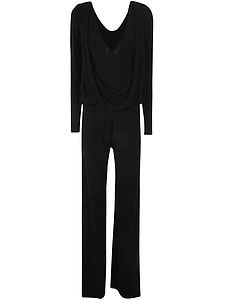 Alberta Ferretti V-Neck Long-Sleeved Jumpsuit