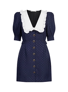 Alessandra Rich Jacquard Mini Dress