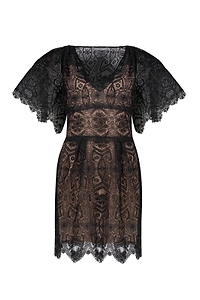 Alberta Ferretti V-Neck Lace Dress