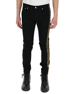 Alexander Mcqueen Side Stripe Skinny Leg Jeans