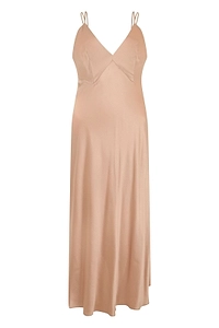 Alberta Ferretti V-Neck Slip Maxi Dress