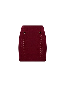 Alessandra Rich Lace-Knit Mini Skirt
