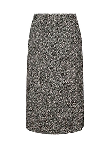 Alessandra Rich Melange Sequin Tweed Midi Skirt