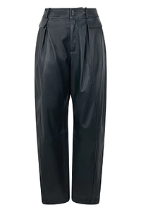 Alberta Ferretti Wide-Leg Leather Pants