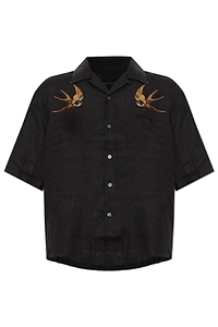 Allsaints Avia Embroidered Short-Sleeve Shirt