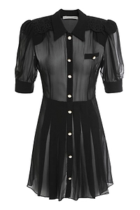 Alessandra Rich Pleated Mini Dress