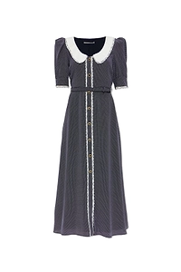 Alessandra Rich Polka-Dot Midi Dress