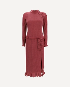 Alessandra Rich Polka-Dot Bow Midi Dress