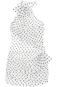 Alessandra Rich Polka-Dot Draped Mini Dress