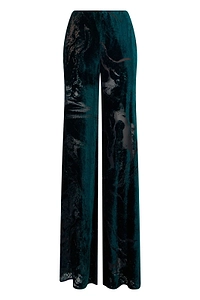Alberta Ferretti Wide-Leg Velvet Pants