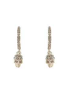 Alexander Mcqueen Skull Embellished Hoop Earrings