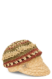 Alberta Ferretti Woven Visor Hat