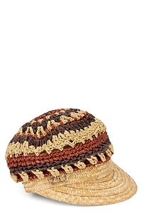 Alberta Ferretti Woven Visor Hat