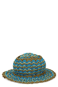 Alberta Ferretti Woven Wide-Brim Hat