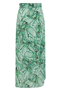 Alberta Ferretti Wrap Printed Midi Skirt