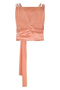 Alberta Ferretti Wrap Tie Satin Top