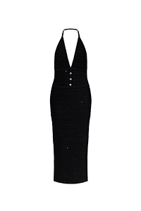 Alessandra Rich Sequin Knit Midi Dress