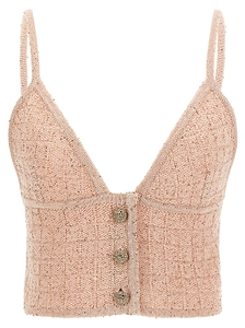 Alessandra Rich Sequin Buttoned Top