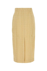 Alessandra Rich Sequin Tweed Midi Skirt