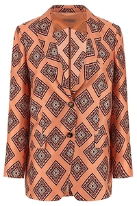 Alberto Biani Geometric Print Single-Breasted Blazer