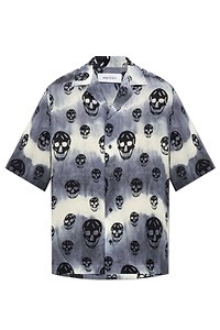 Alexander Mcqueen Skull Print Camp-Collar Shirt