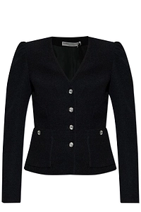 Alessandra Rich V-Neck Button Embellished Blazer