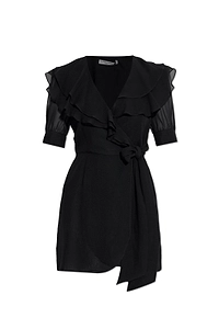 Alessandra Rich V-Neck Wrap Mini Dress