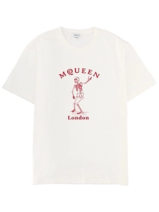Alexander Mcqueen Skull Printed Crewneck T-Shirt