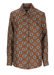 Alberto Biani Printed Button-Up Shirt