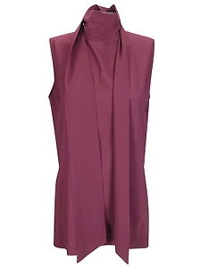 Alberto Biani Scarf-Neck Sleeveless Top