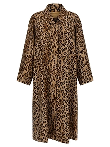 Alberto Biani Printed Silk Trench Coat