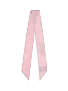 Alexander Mcqueen Skull Ribbon Skinny Scarf