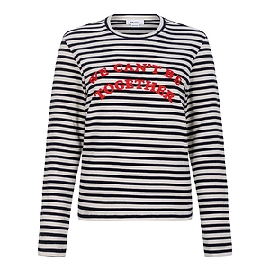 Alexander Mcqueen Slogan Embroidered Stried T-Shirt