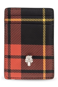 Alexander Mcqueen Tartan Magnetic Card Holder