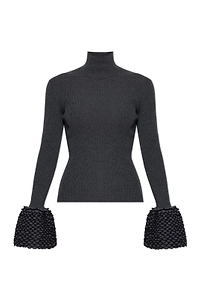 Alexander Mcqueen Textured Cuff Knitted Sweater