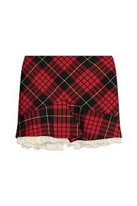 Alexander Mcqueen Tartan Kickback Mini Skirt
