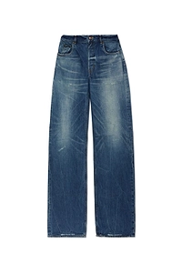 Alexander Mcqueen Vintage Effect Wide-Leg Jeans