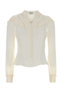 Alexander Mcqueen V-Neck Ruffled Blouse