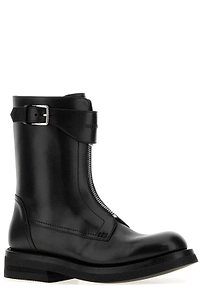 Alexander Mcqueen Zip Buckle Boots